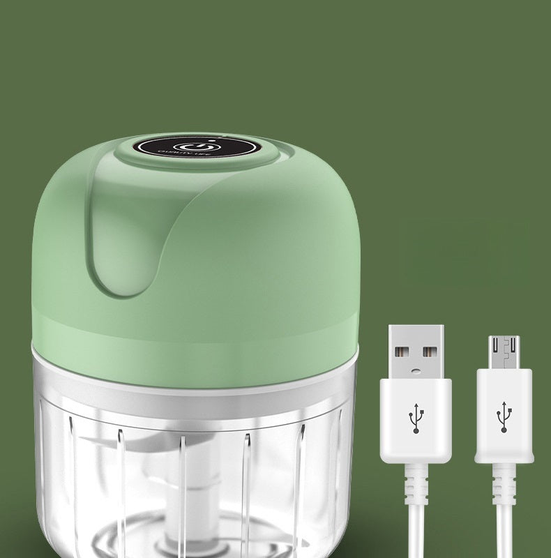 USB rechargeable port on the base of the cordless mini blender.