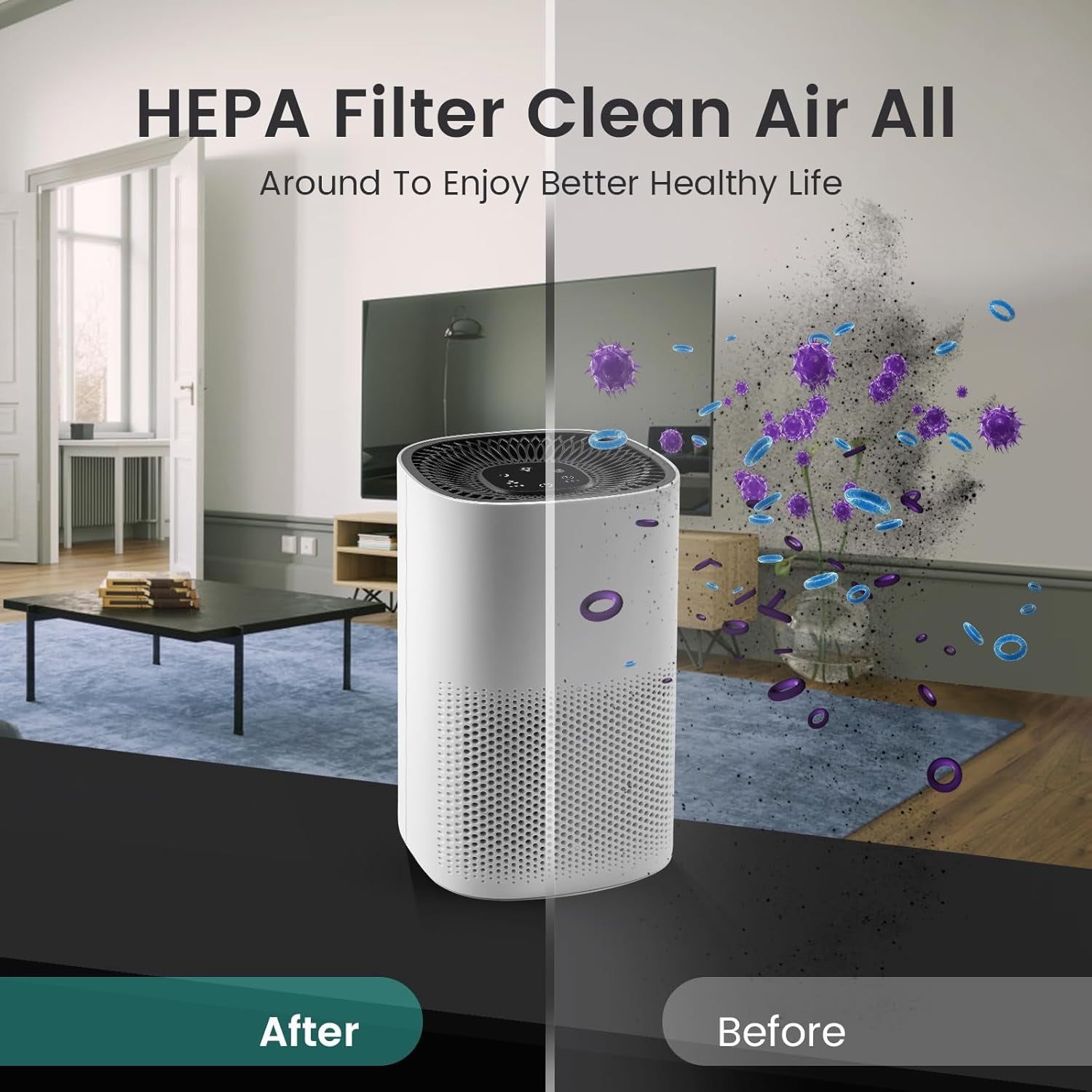 The compact air purifier.