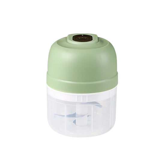 White Mini Blender and Chopper, 250ml cordless electric food processor.
